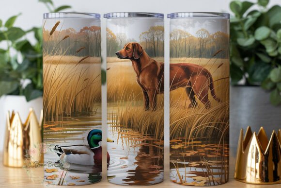 Autumn Dog and Duck 20oz Tumbler Wrap