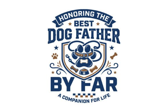 Best Dog Father Badge Design
