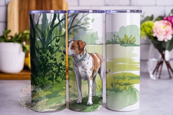 Bully Breed Dog Watercolor 20oz Tumbler