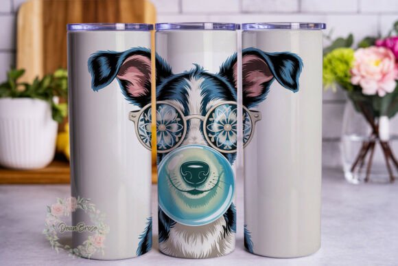 Chic Dog Bubble Gum Tumbler Wrap PNG