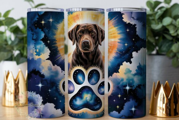Cosmic Dog Paw Print 20oz Tumbler Wrap