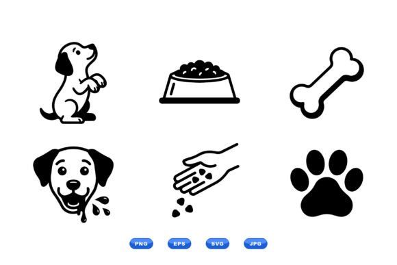 Cute Dog Icon Clipart Pack