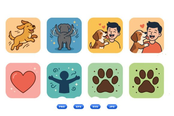 Cute Dog Love Clipart Pack