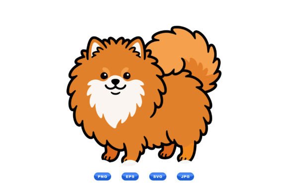 Cute Fluffy Pomeranian SVG