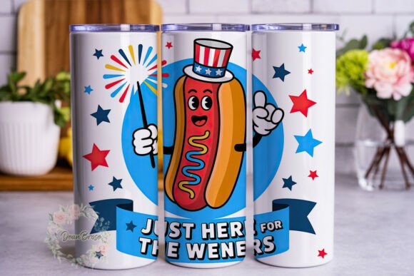 Festive Hot Dog 20oz Tumbler Wrap