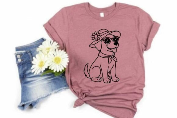 Free Summer Dog Clipart Vector Design
