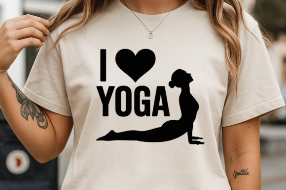 I Love Yoga SVG Yoga Lover PNG