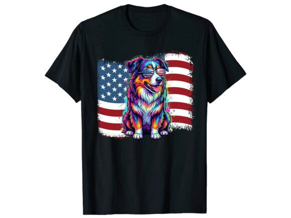 Patriotic Aussie Dog 4th of July T-Shirt