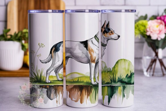 Terrier Dog Watercolor 20oz Tumbler Wrap