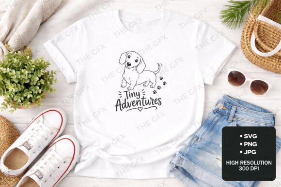 Tiny Adventures Dachshund Dog Design