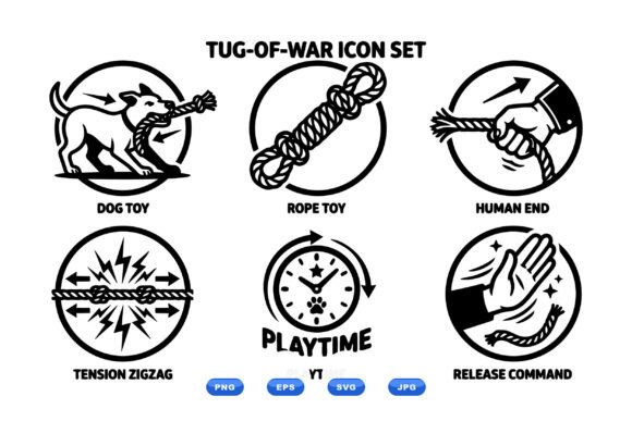 Tug of War Icon Set SVG
