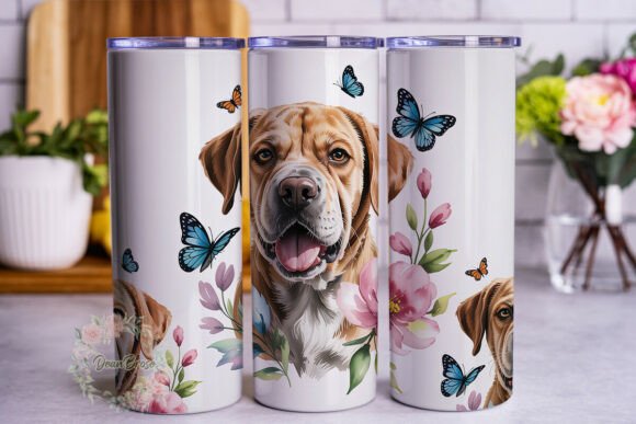 Watercolor Wrinkly Dog 20oz Tumbler Wrap
